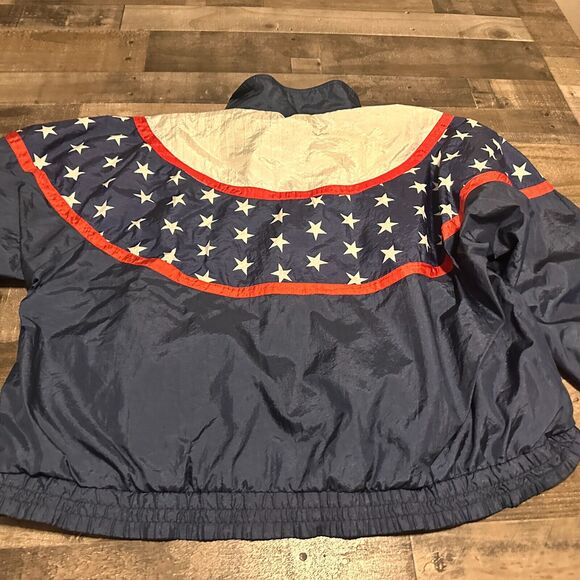 Vintage Pro Spirit American Flag Track Jacket Men’s Sz 2XL Runs Short - Picture 7 of 10